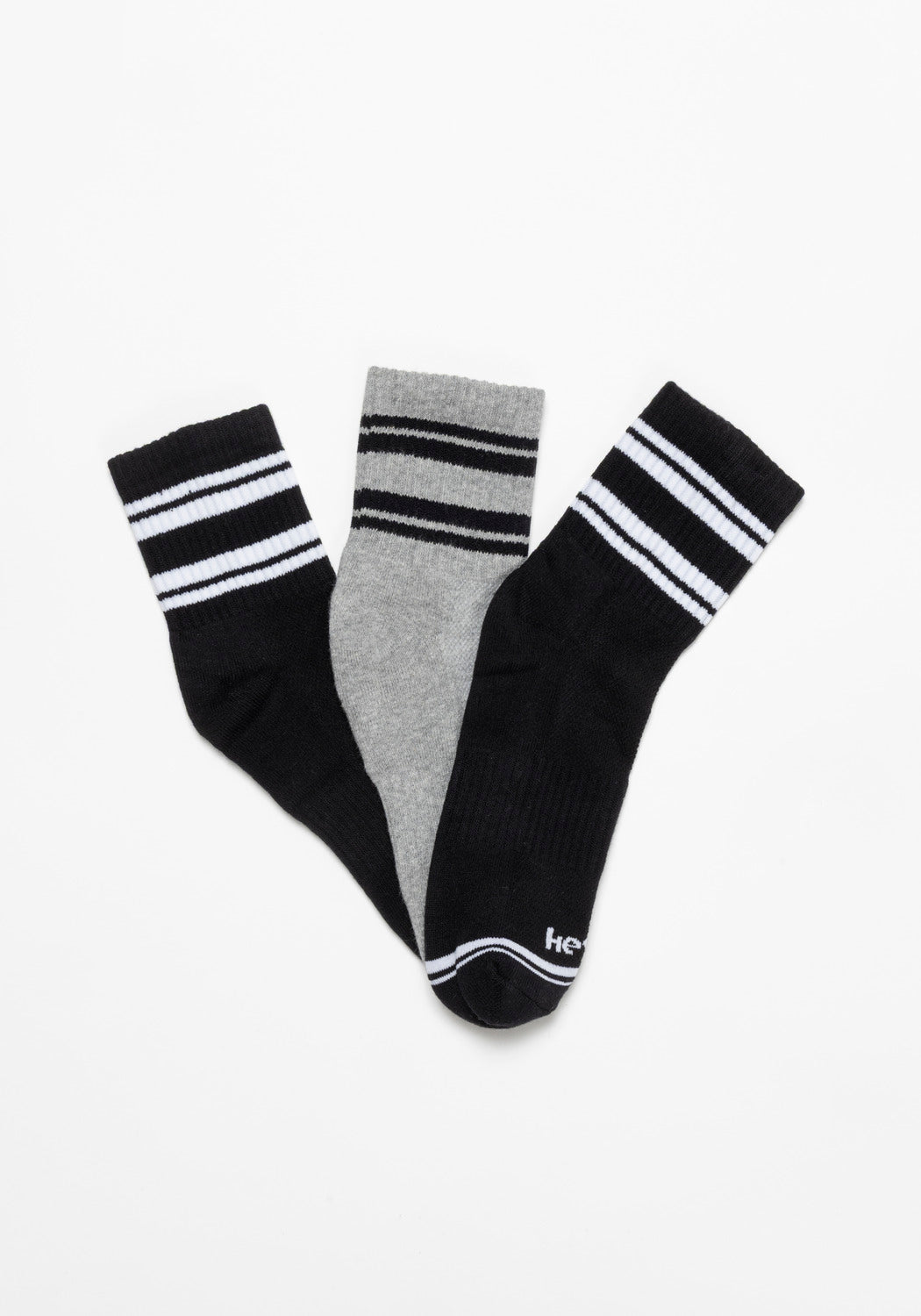 TRIPACK CALCETIN QUARTER DE ANKLE ALGODÓN HEY NEGRO DE HOMBRE