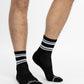 TRIPACK CALCETIN QUARTER DE ANKLE ALGODÓN HEY NEGRO DE HOMBRE