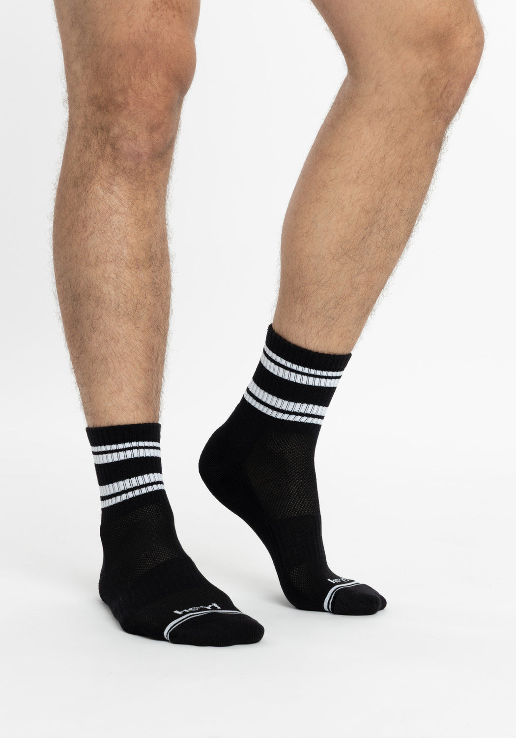 TRIPACK CALCETIN QUARTER DE ANKLE ALGODÓN HEY NEGRO DE HOMBRE