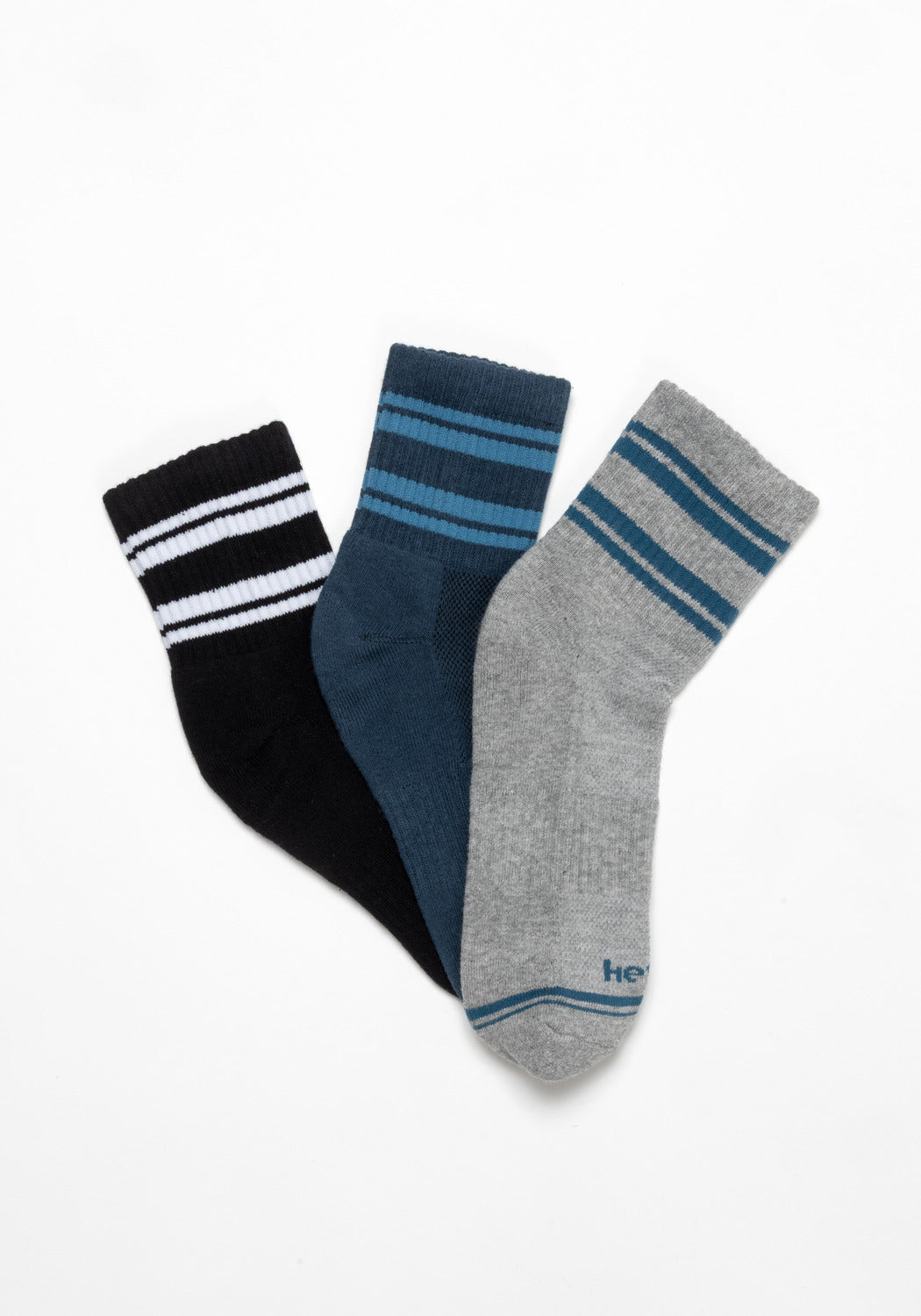 TRIPACK CALCETIN QUARTER DE ANKLE ALGODÓN HEY SURTIDO DE HOMBRE