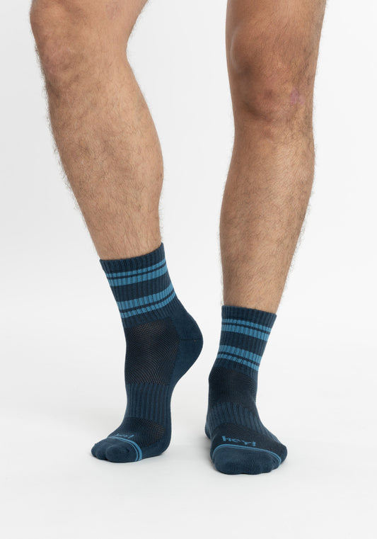 TRIPACK CALCETIN QUARTER DE ANKLE ALGODÓN HEY SURTIDO DE HOMBRE