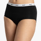 TRIPACK CALZÓN TIRO ALTO MAXI DE ALGODÓN HEY NEGRO DE MUJER