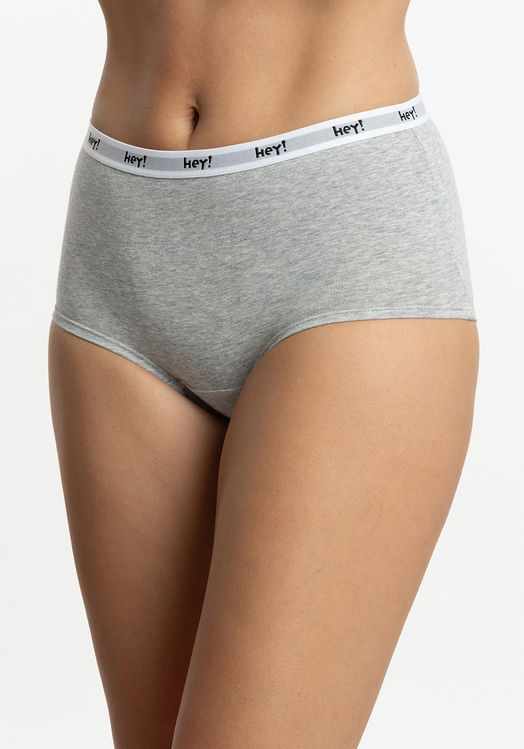 TRIPACK CALZÓN TIRO ALTO MAXI ALGODÓN HEY NEGRO  MUJER