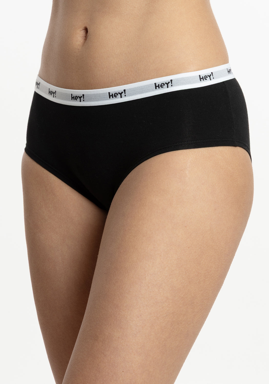 TRIPACK HEY PANTALETA DE ALGODÓN NEGRO DE MUJER