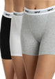 TRIPACK BÓXER DE MUJER DE ALGODÓN HEY NEGRO