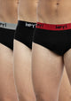 TRIPACK SLIP MAXI DE ALGODÓN HEY NEGRO DE HOMBRE