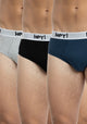 TRIPACK SLIP MAXI DE ALGODÓN HEY NEGRO HOMBRE