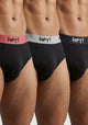 TRIPACK SLIP MAXI ALGODON NEGRO