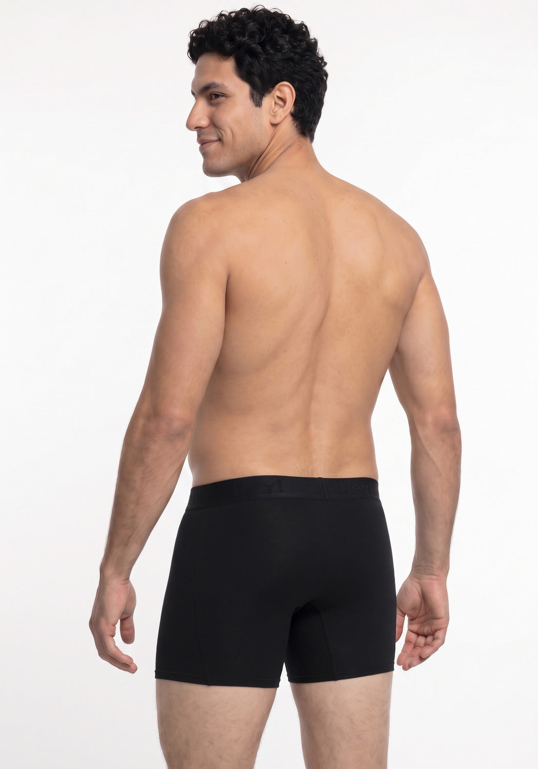 TRIPACK BÓXER LARGO ALGODÓN HEY NEGRO DE HOMBRE
