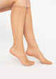 BIPACK CALCETIN LISO MINI MEDIA NATURAL DE MUJER