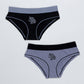 BIPACK PANTALETA DE ALGODÓN AZUL DE TEENS MUJER