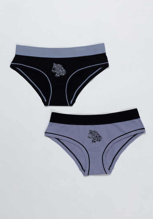 BIPACK PANTALETA DE ALGODÓN AZUL DE TEENS MUJER