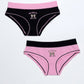 BIPACK PANTALETA DE ALGODÓN ROSADO DE TEENS MUJER