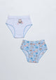BIPACK BIKINI DE ALGODÓN CELESTE DE KIDS MUJER