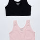 BIPACK PETO DE ALGODÓN NEGRO TEENS MUJER