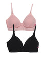 BIPACK PETO ALGODON SOFT NEGRO TEENS MUJER