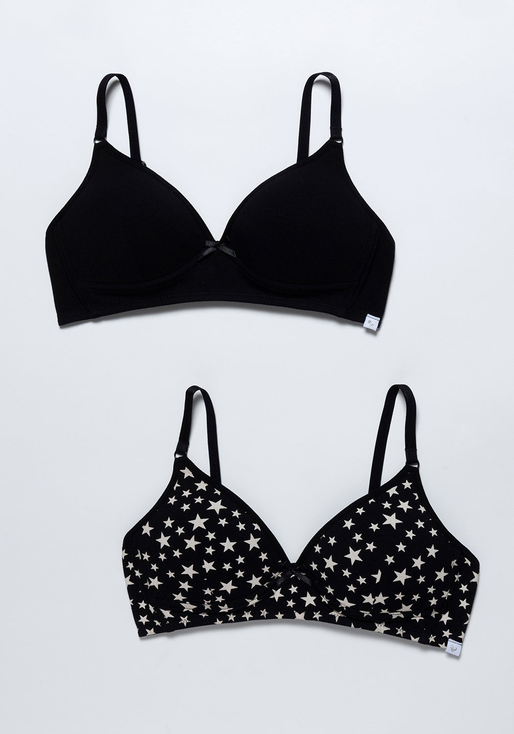 BIPACK PETO DE ALGODÓN NEGRO DE TEENS MUJER