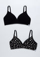 BIPACK PETO DE ALGODÓN NEGRO DE TEENS MUJER