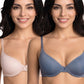BIPACK SOSTÉN DE MICROFIBRA AZUL DE MUJER