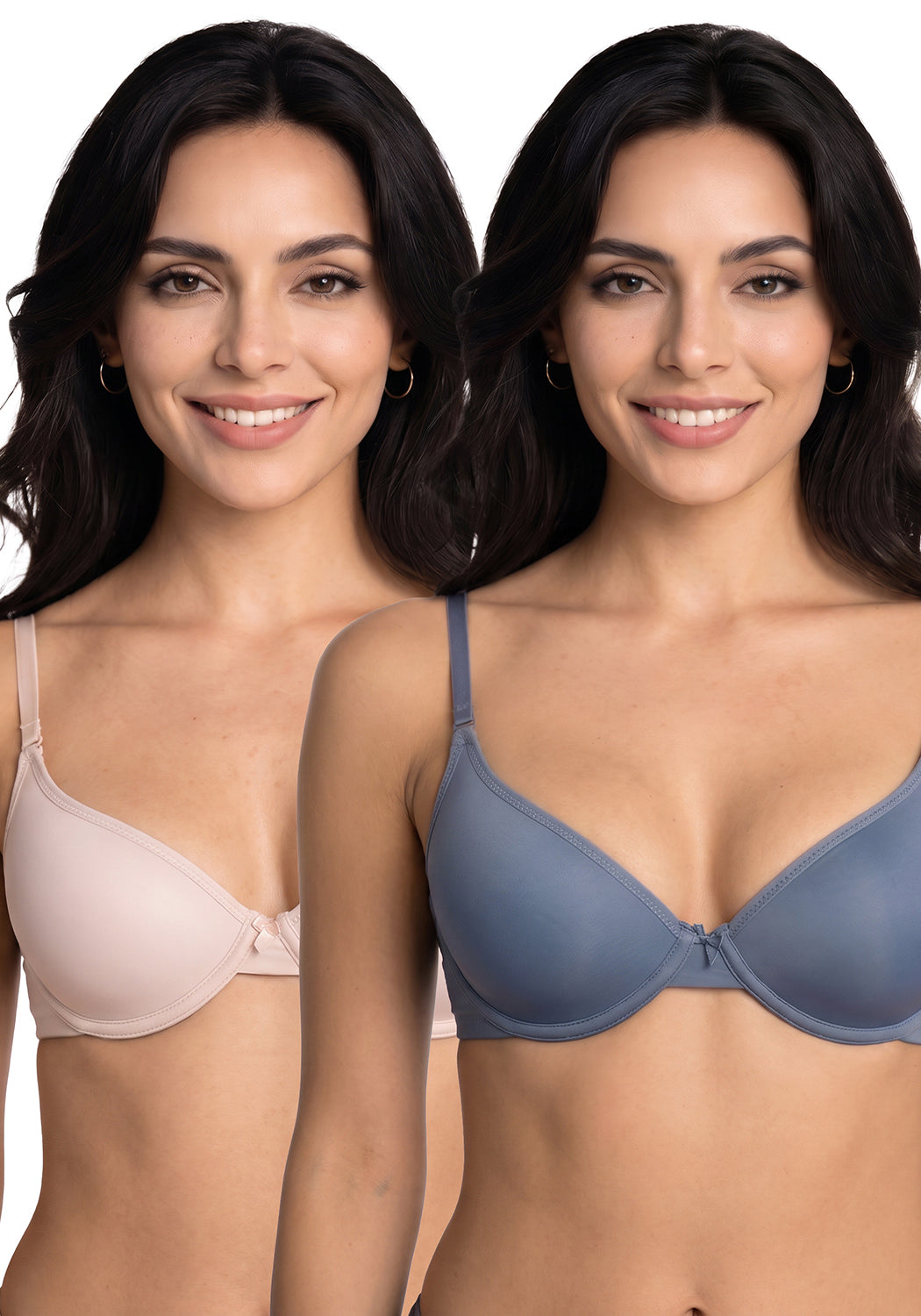 BIPACK SOSTÉN DE MICROFIBRA AZUL DE MUJER