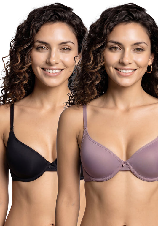 BIPACK SOSTÉN DE MICROFIBRA MORADO DE MUJER