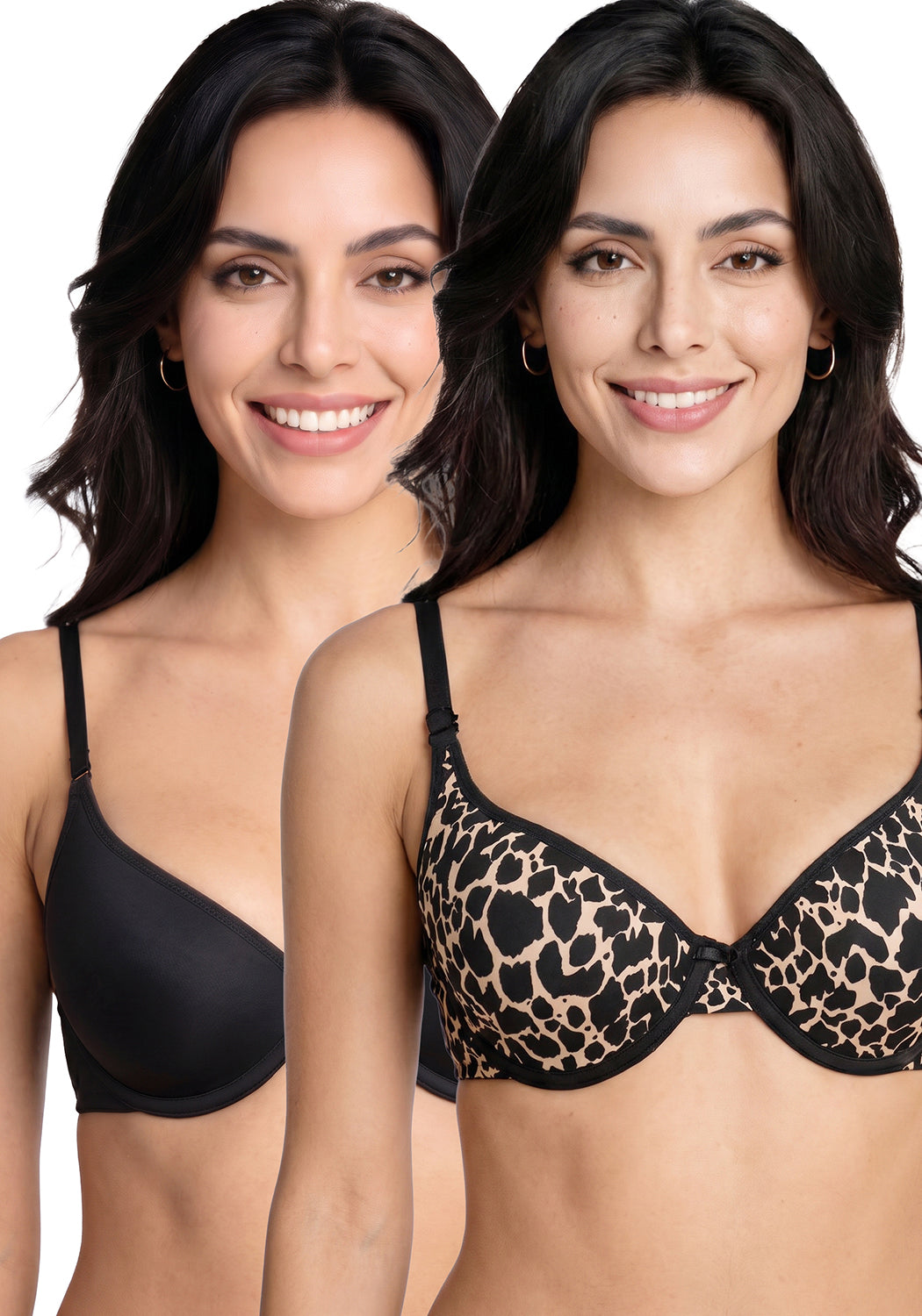 BIPACK SOSTÉN DE MICROFIBRA NEGRO DE MUJER