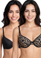 BIPACK SOSTÉN DE MICROFIBRA NEGRO DE MUJER