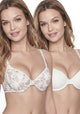 BIPACK SOSTEN ALGODÓN PUSH UP MARFIL MUJER