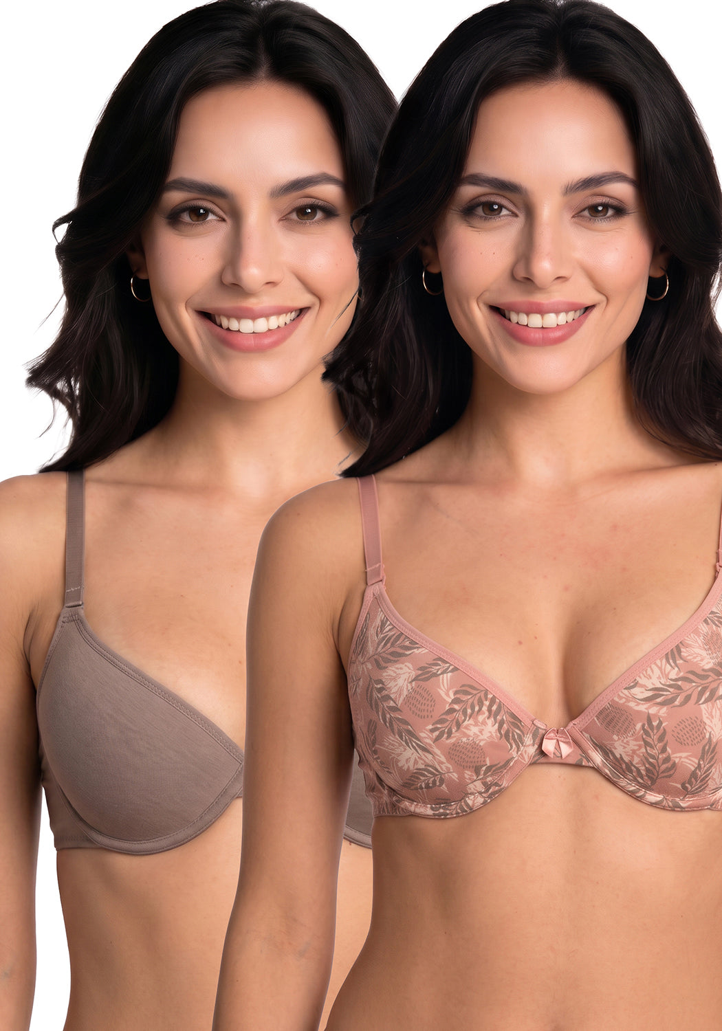 BIPACK SOSTÉN DE ALGODÓN ROSADO DE MUJER