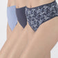 TRIPACK CALZON TIRO ALTO ALGODÓN AZUL MUJER