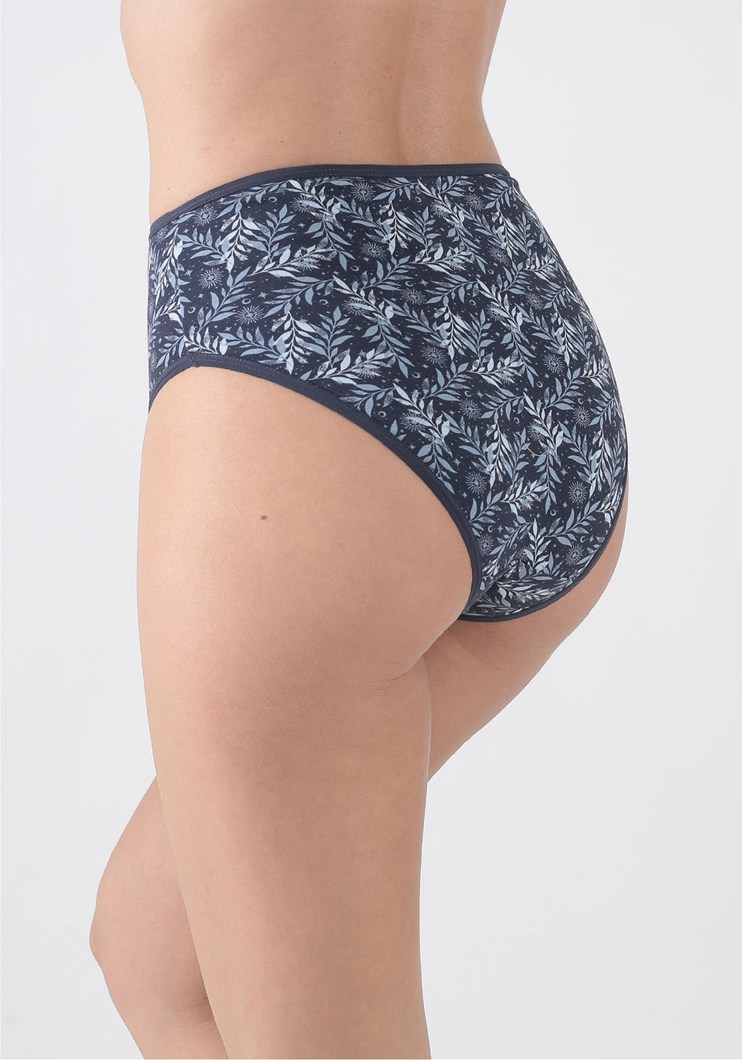 TRIPACK CALZON TIRO ALTO ALGODÓN AZUL MUJER