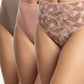 TRIPACK CALZÓN TIRO ALTO DE ALGODÓN ROSADO DE MUJER