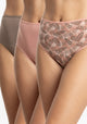 TRIPACK CALZÓN TIRO ALTO DE ALGODÓN ROSADO DE MUJER