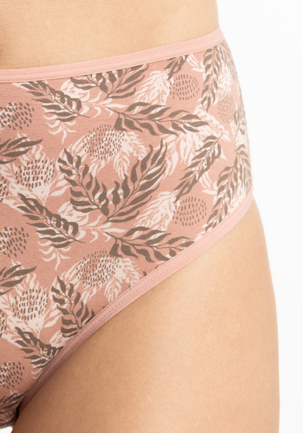 TRIPACK CALZÓN TIRO ALTO DE ALGODÓN ROSADO DE MUJER