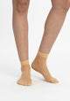 TRIPACK DE CALCETIN LISO MINI MEDIA NATURAL DE MUJER