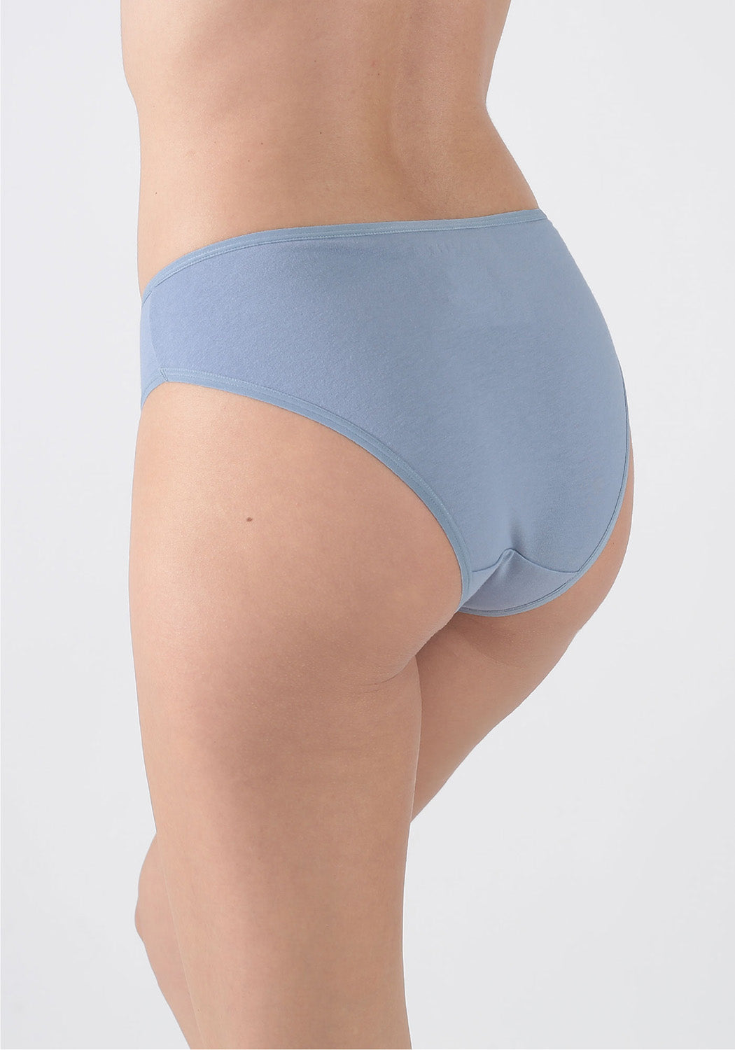 TRIPACK CALZON TIRO MEDIO ALGODÓN AZUL MUJER