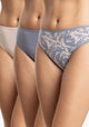 TRIPACK CALZÓN TIRO MEDIO DE ALGODÓN HI LEGGS AZUL DE MUJER
