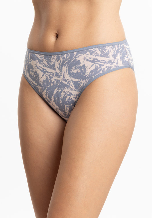 TRIPACK CALZÓN TIRO MEDIO DE ALGODÓN HI LEGGS AZUL DE MUJER