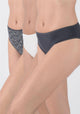 TRIPACK CALZON TIRO MEDIO ALGODÓN GRIS MUJER