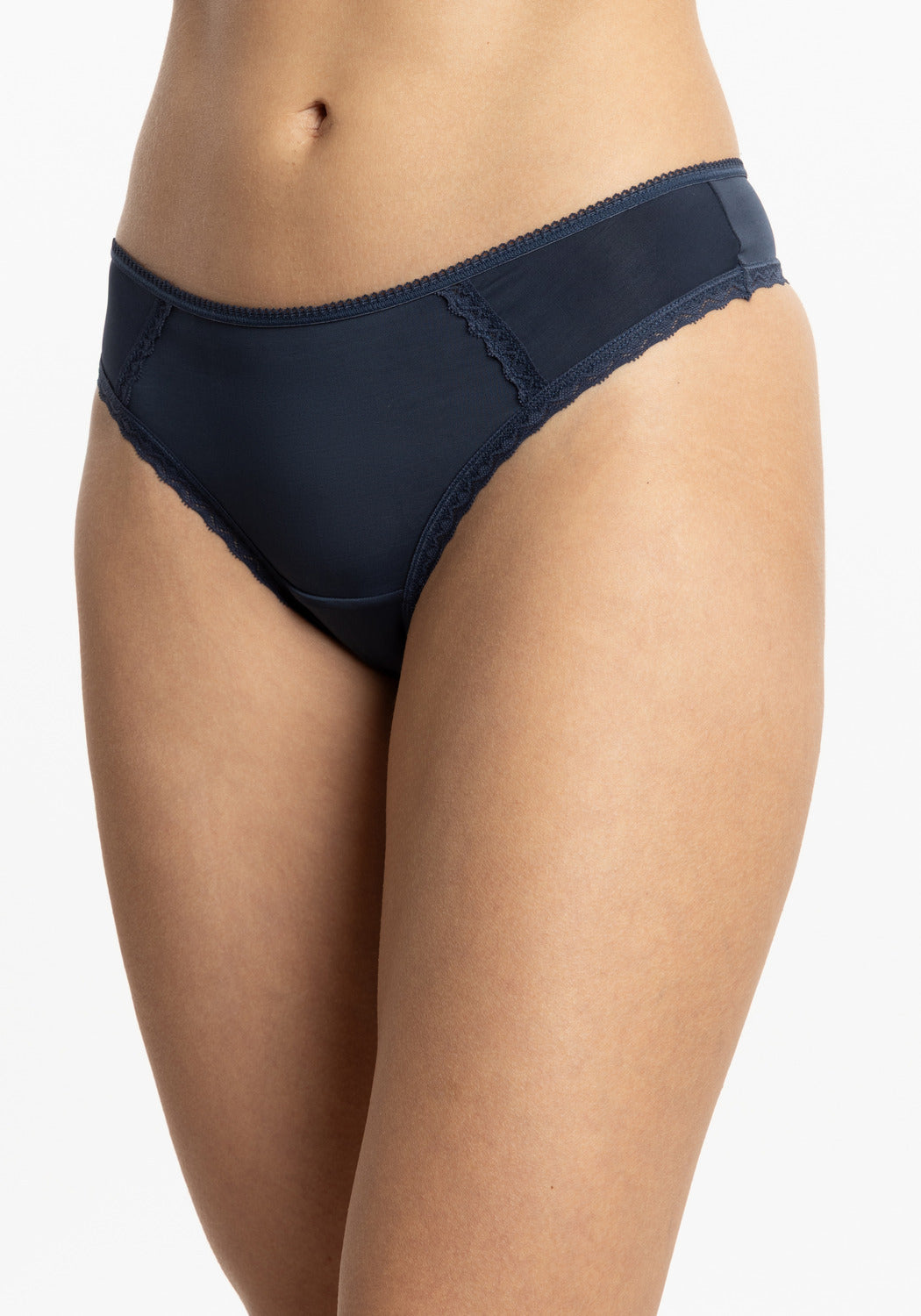 TRIPACK COLALESS DE MICROFIBRA AZUL MARINO DE MUJER