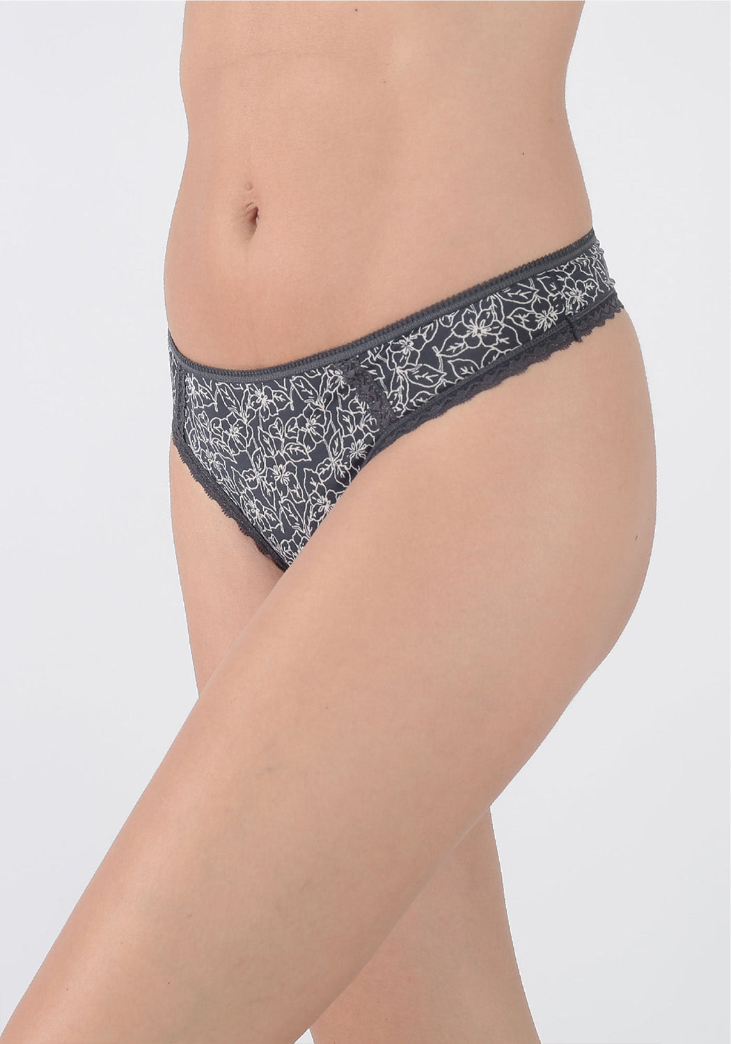 TRIPACK COLALESS MICROFIBRA GRIS MUJER