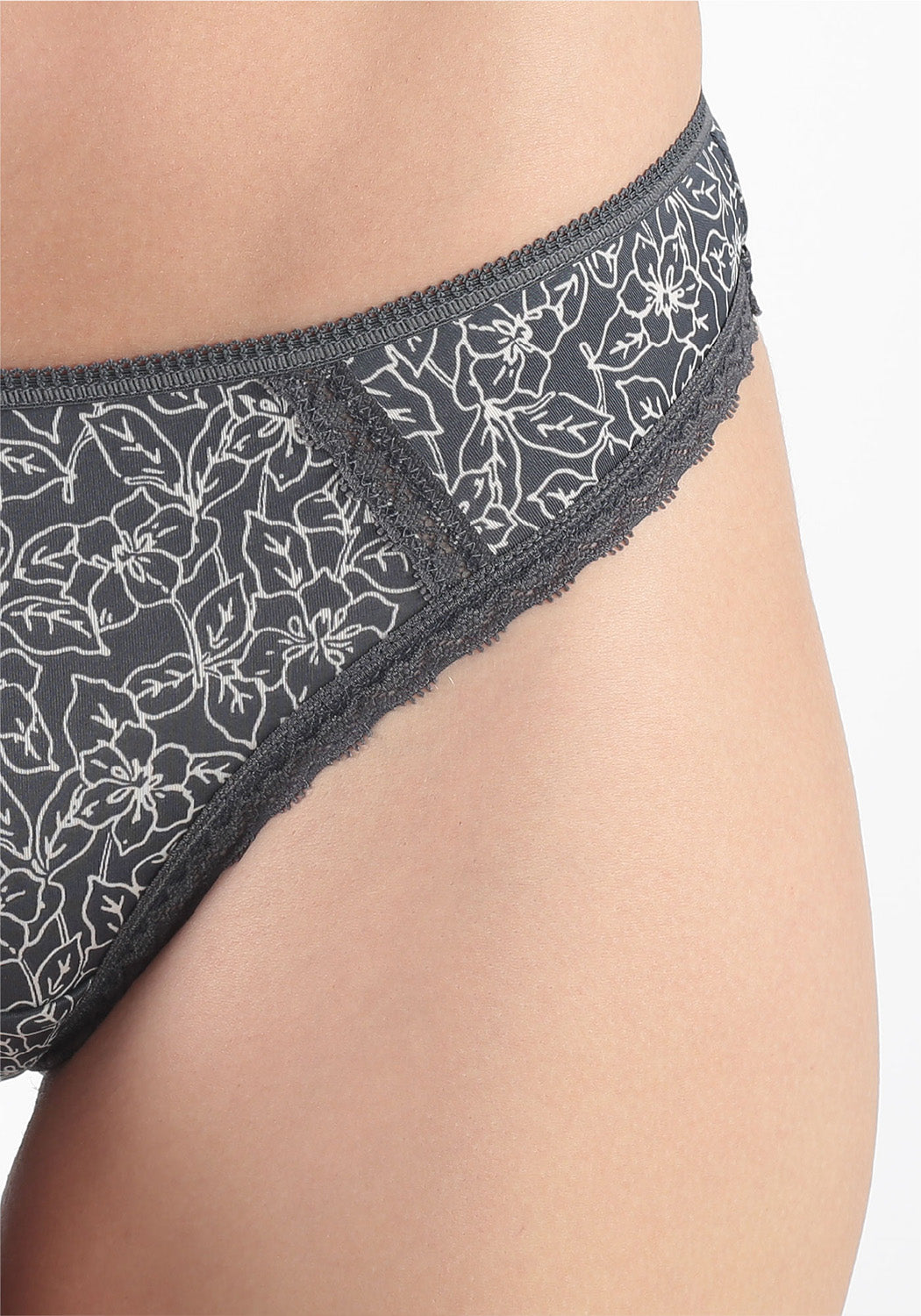 TRIPACK COLALESS MICROFIBRA GRIS MUJER