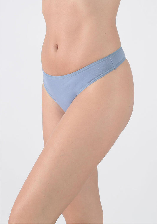 TRIPACK COLALESS ALGODÓN AZUL MUJER