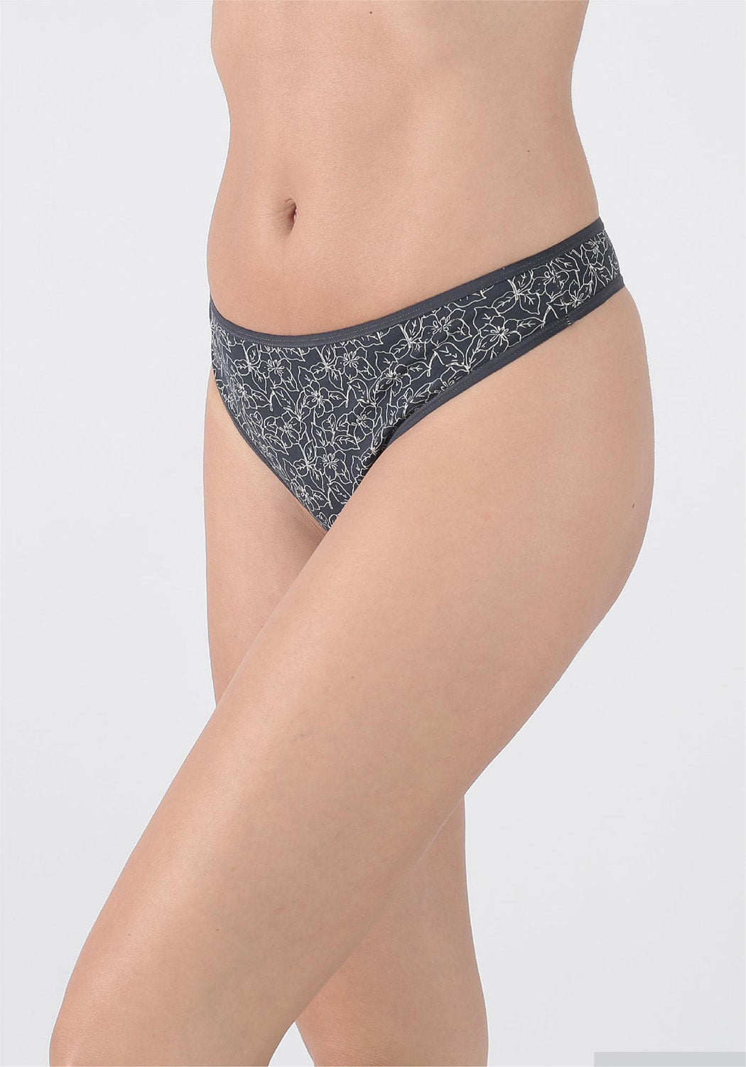 TRIPACK COLALESS ALGODÓN GRIS MUJER