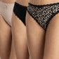 TRIPACK COLALESS DE ALGODÓN NEGRO DE MUJER
