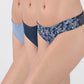 TRIPACK COLALESS MICROFIBRA AZUL MUJER