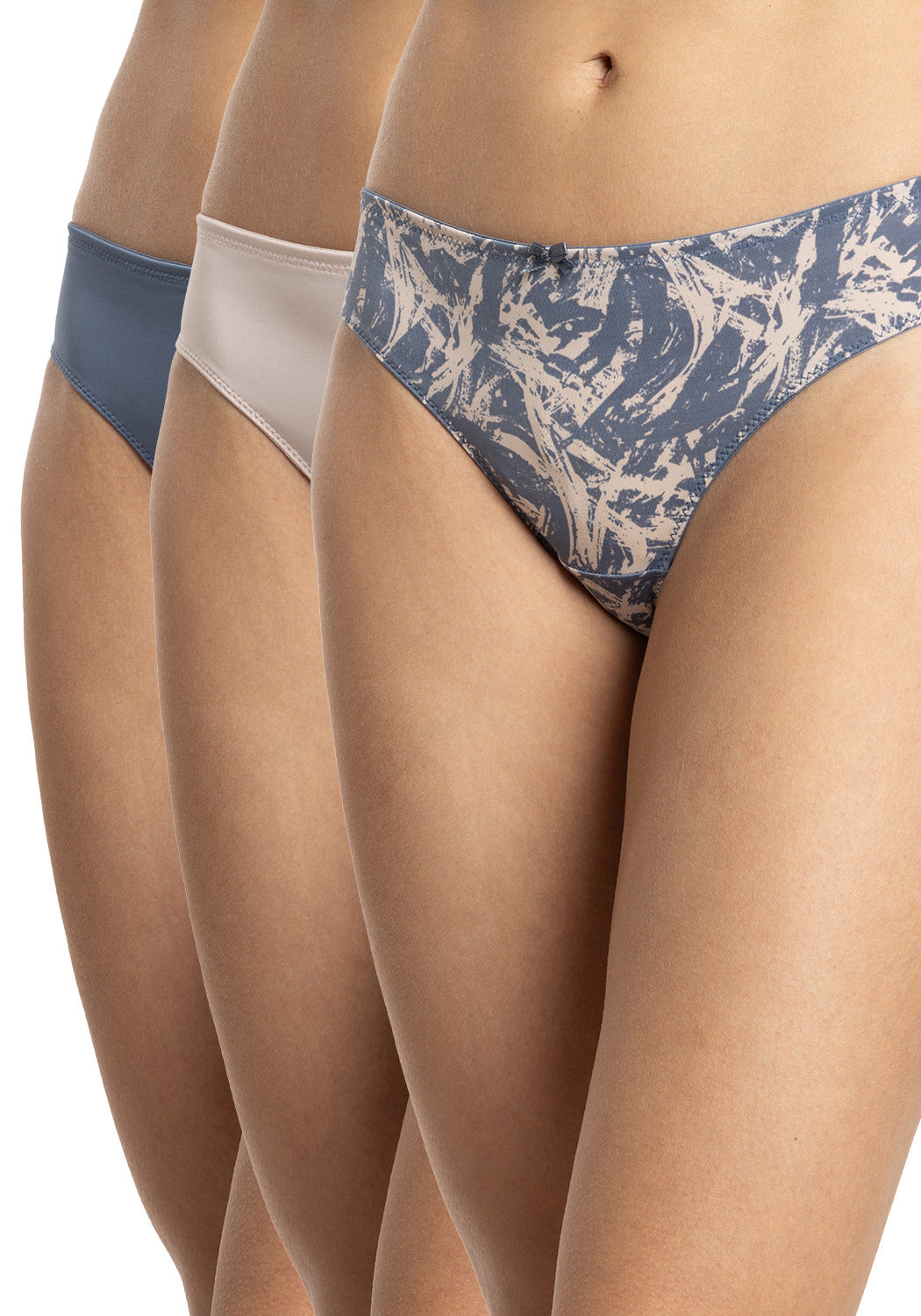 TRIPACK COLALESS DE MICROFIBRA AZUL DE MUJER