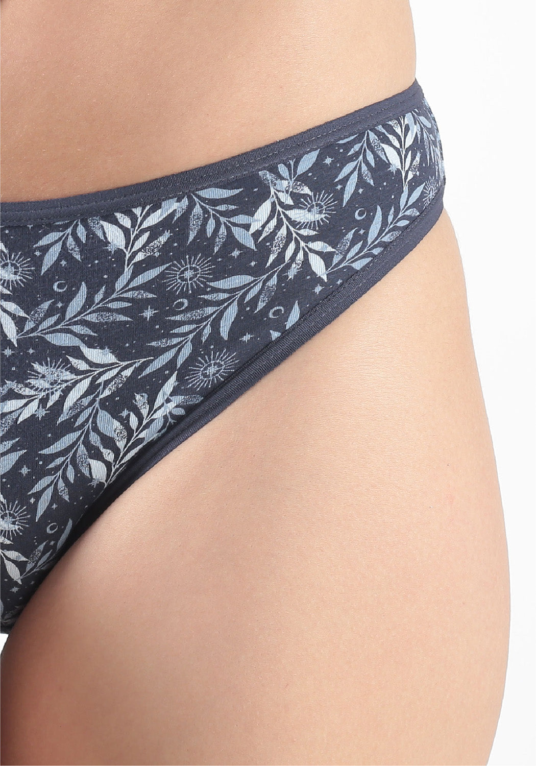 TRIPACK BIKINI ALGODÓN AZUL MUJER
