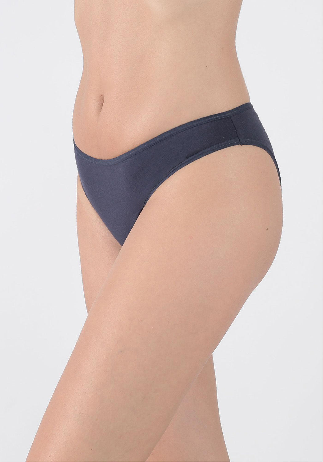 TRIPACK BIKINI ALGODÓN AZUL MUJER