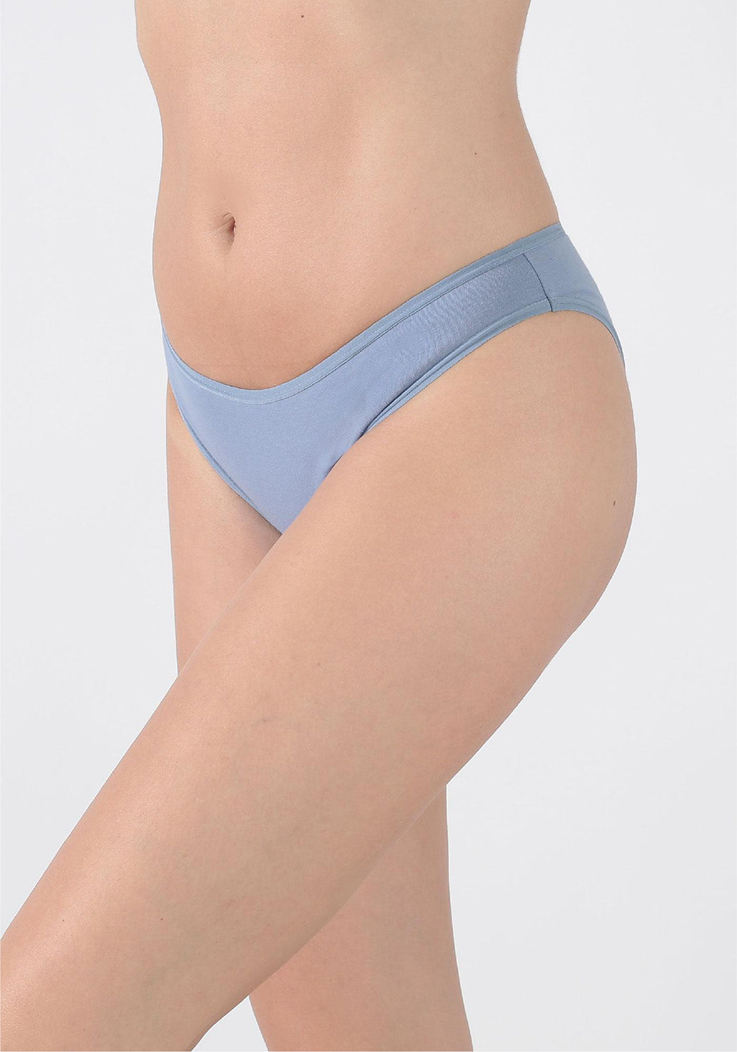 TRIPACK BIKINI ALGODÓN AZUL MUJER